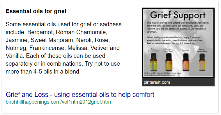 essential oils for grief support