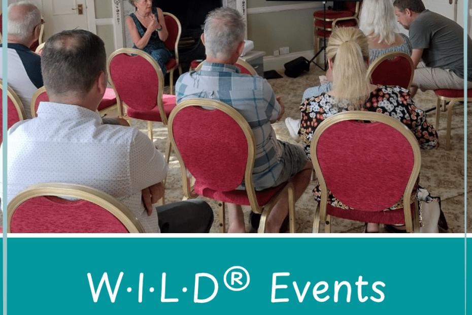 image shows Robyn Harris leading a workshop at a Health & Wellbeing event